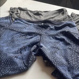 2 pair; Shosho Gray Textured Fabric & Tuff Athletics leggings